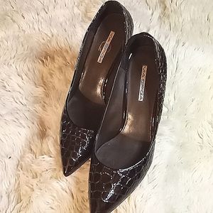 Women's faux crocodile 5 inch heels